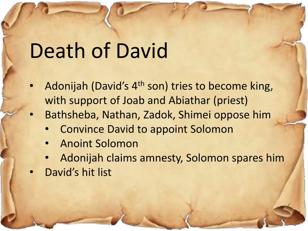 death of david