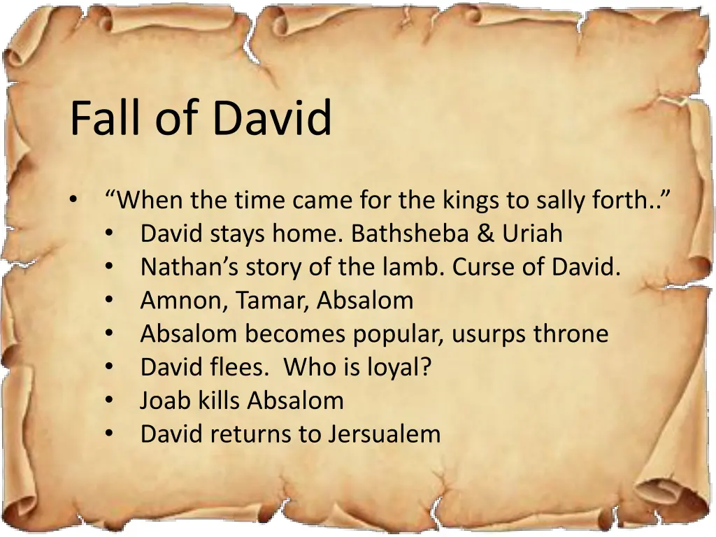 fall of david