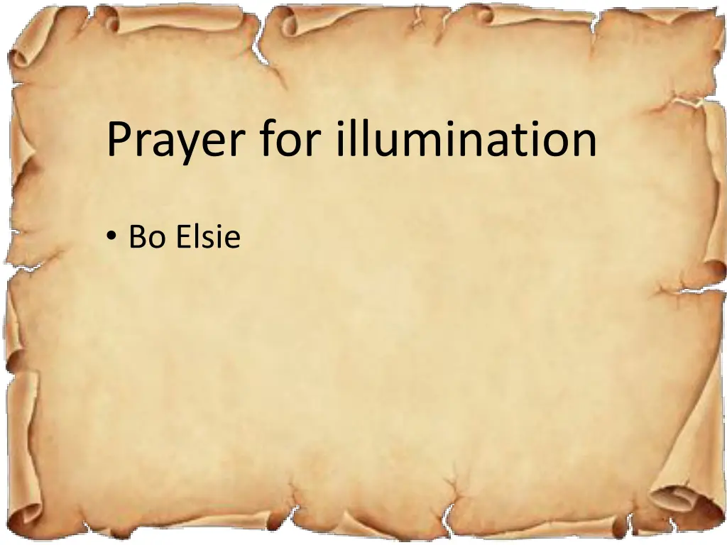 prayer for illumination