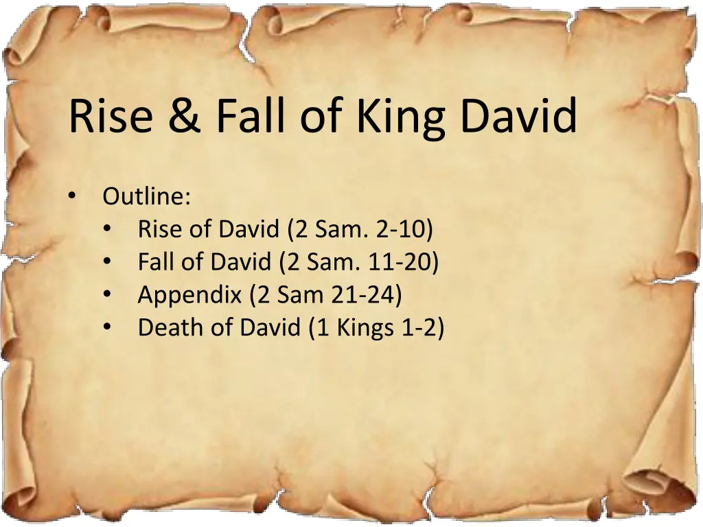 rise fall of king david