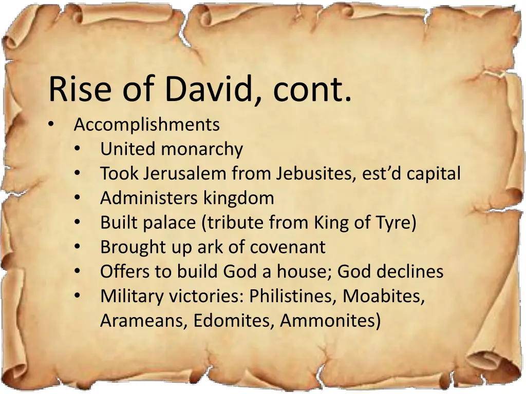 rise of david cont accomplishments united