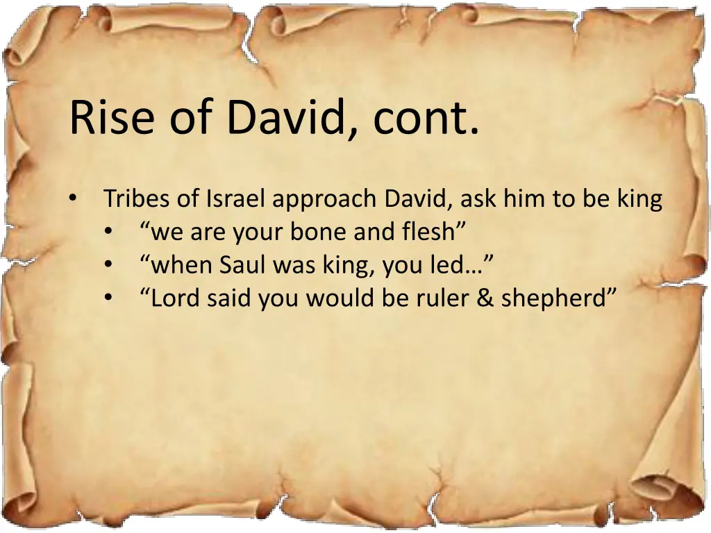 rise of david cont