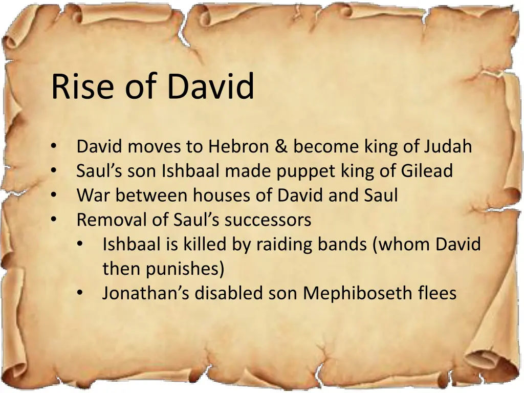 rise of david