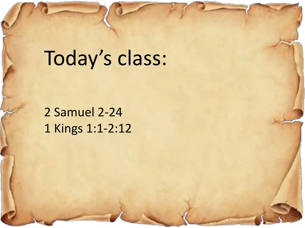 today s class