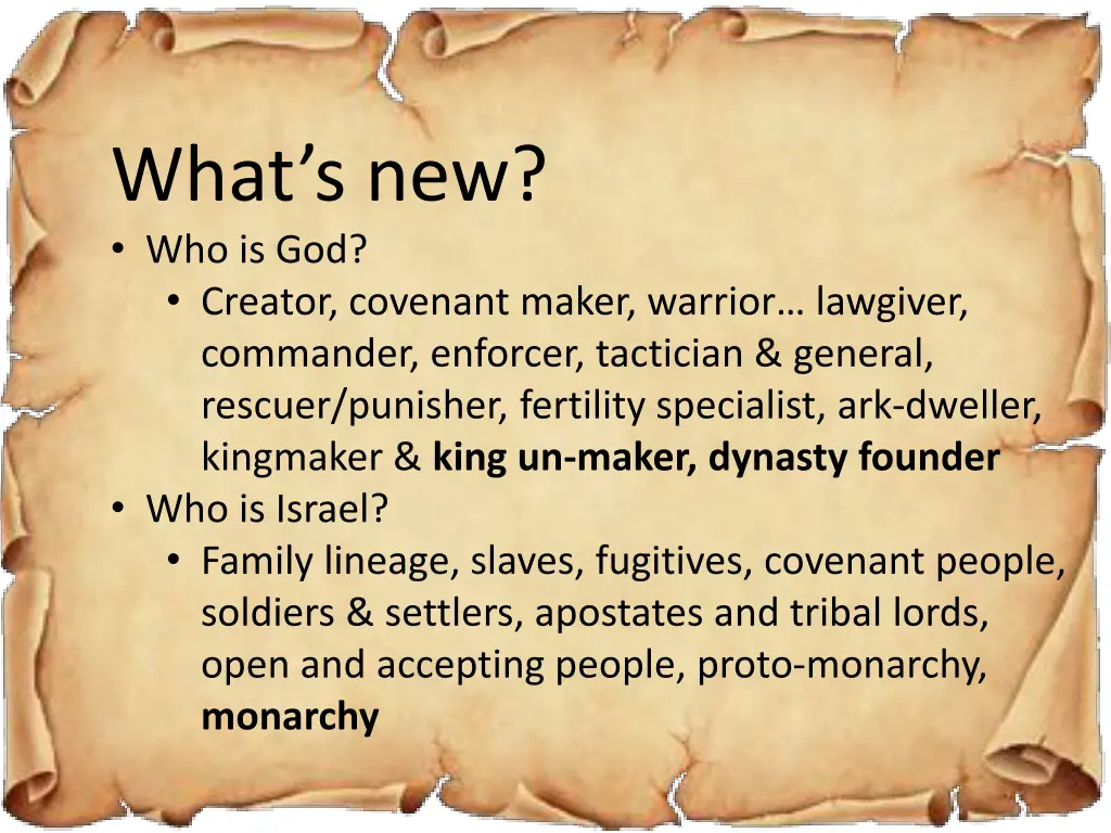 what s new who is god creator covenant maker