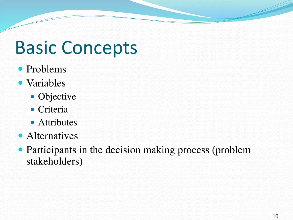 basic concepts