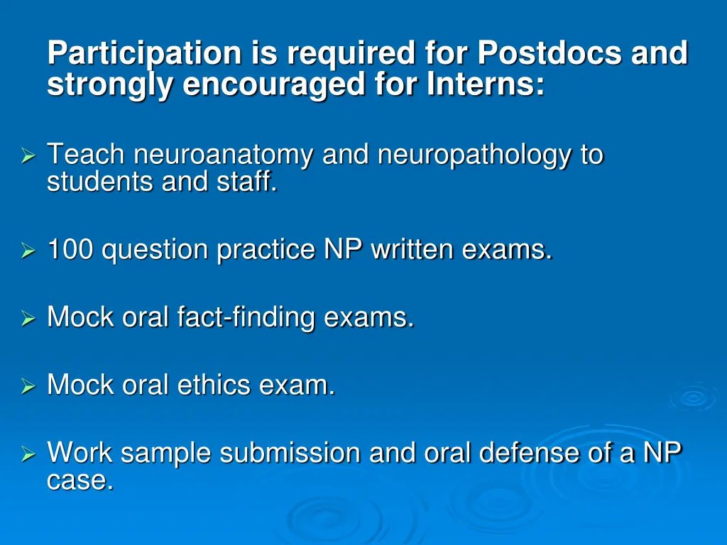 participation is required for postdocs