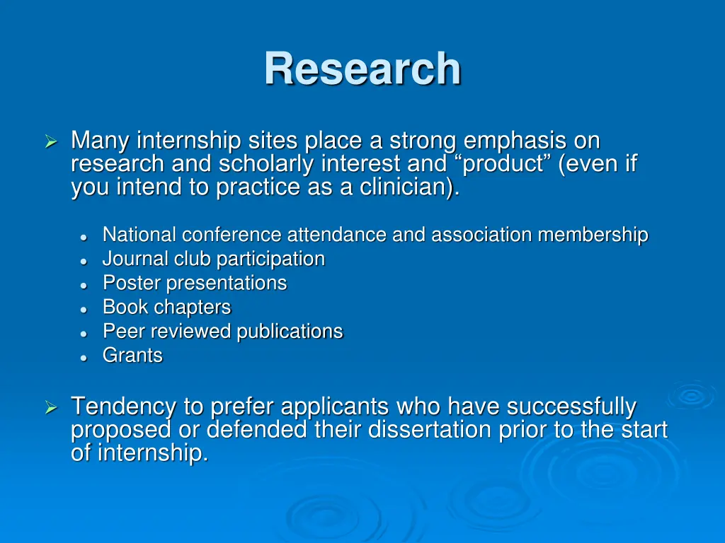 research
