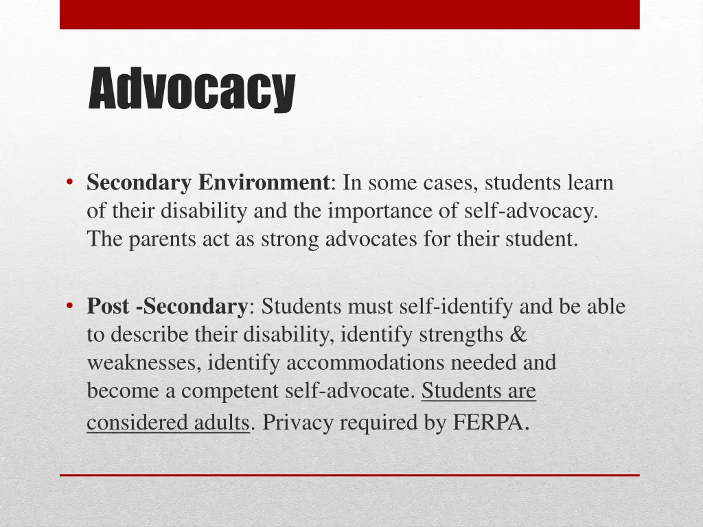 advocacy