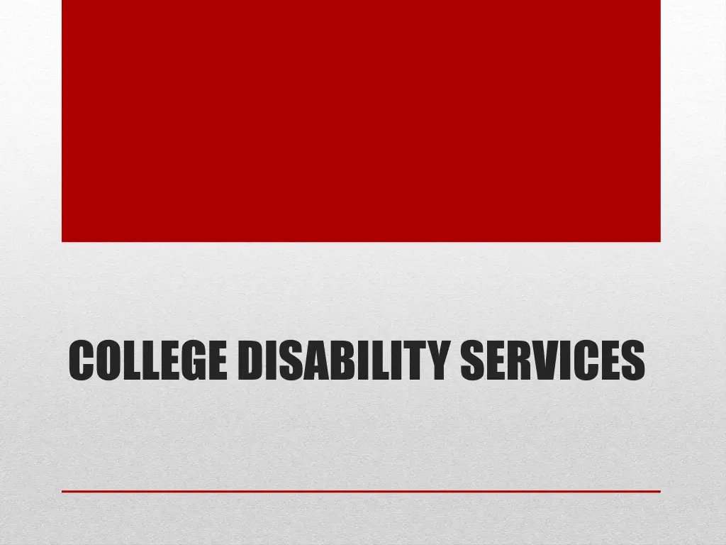 college disability services