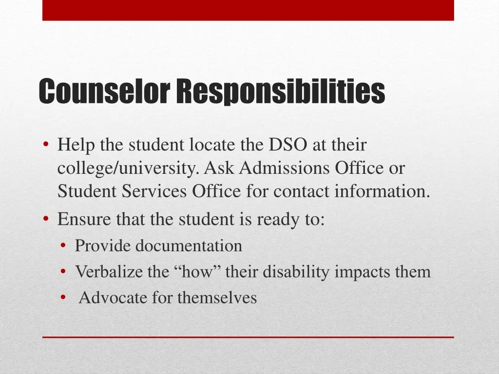 counselor responsibilities