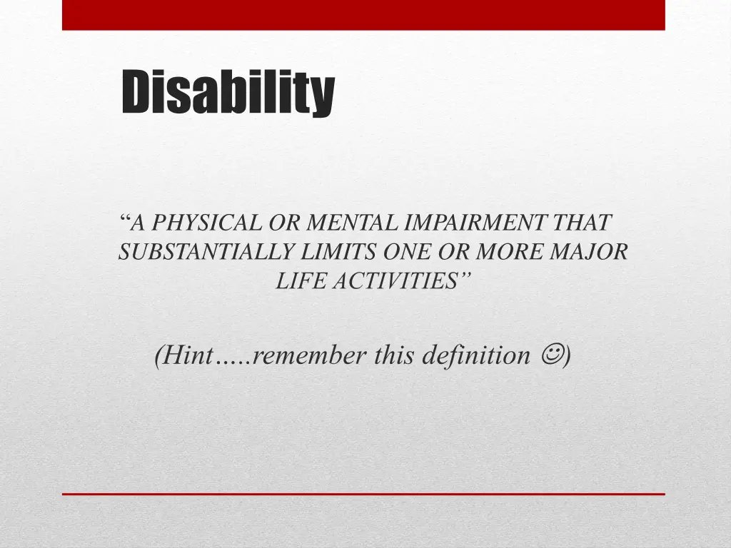 disability