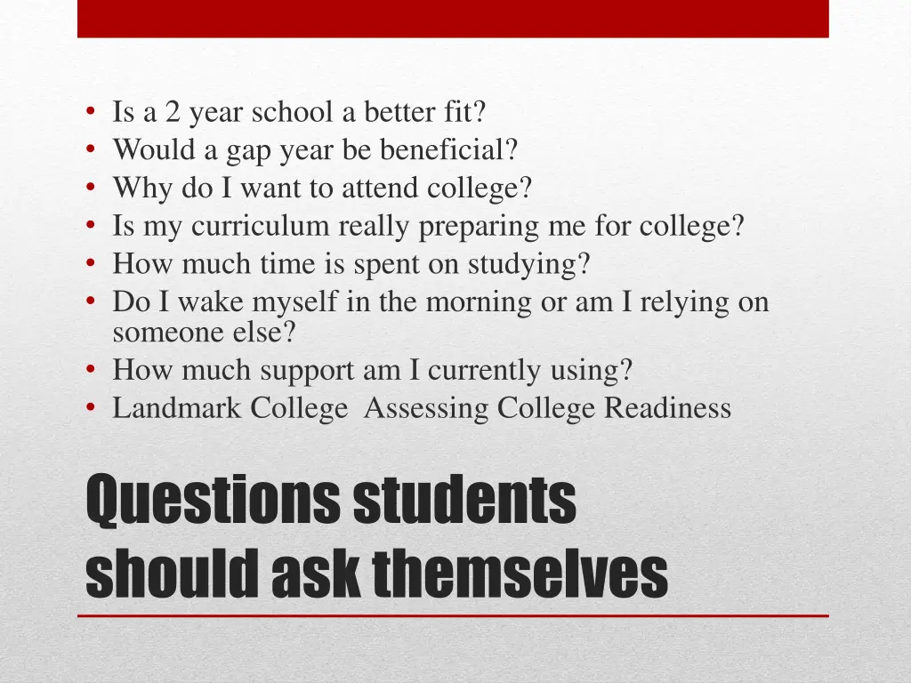 is a 2 year school a better fit would a gap year