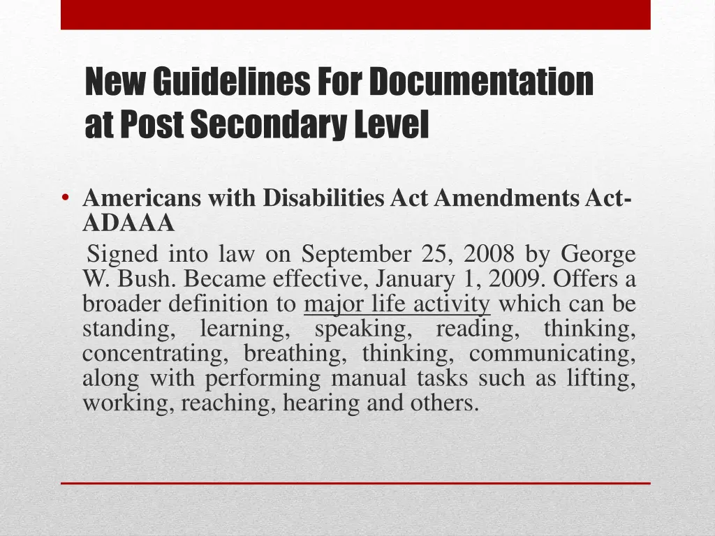 new guidelines for documentation at post