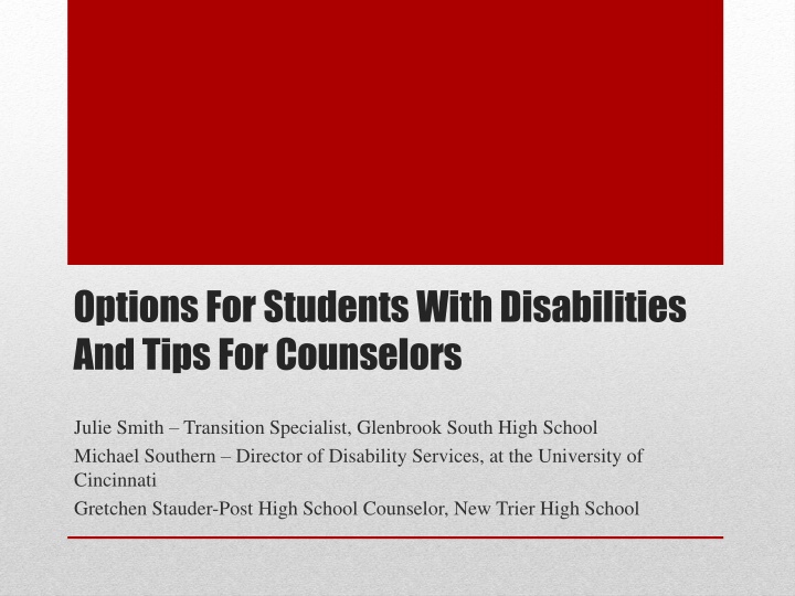 options for students with disabilities and tips