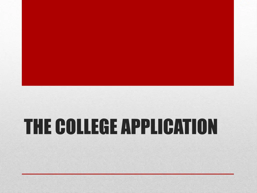 the college application