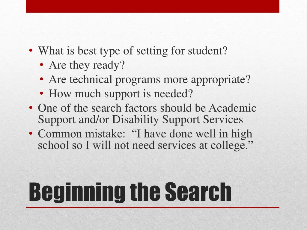 what is best type of setting for student are they