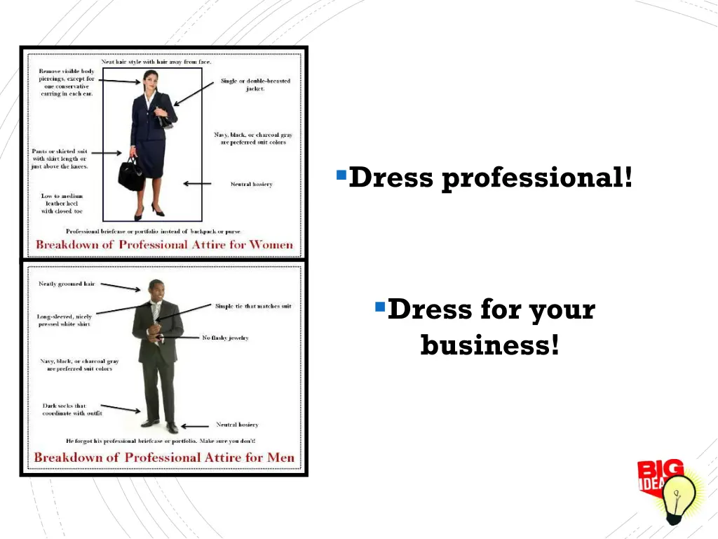 dress professional