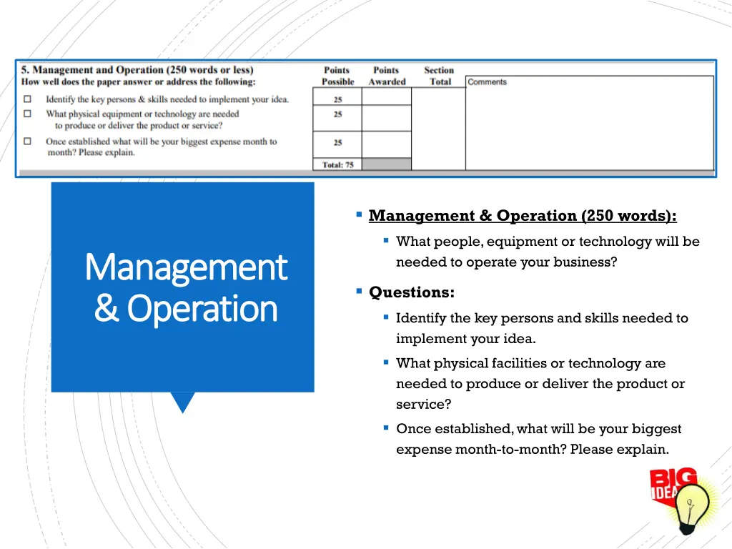 management operation 250 words what people