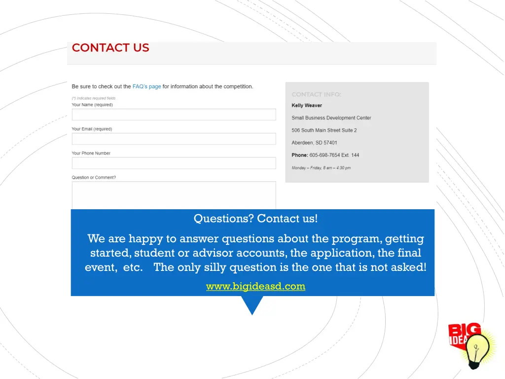 questions contact us