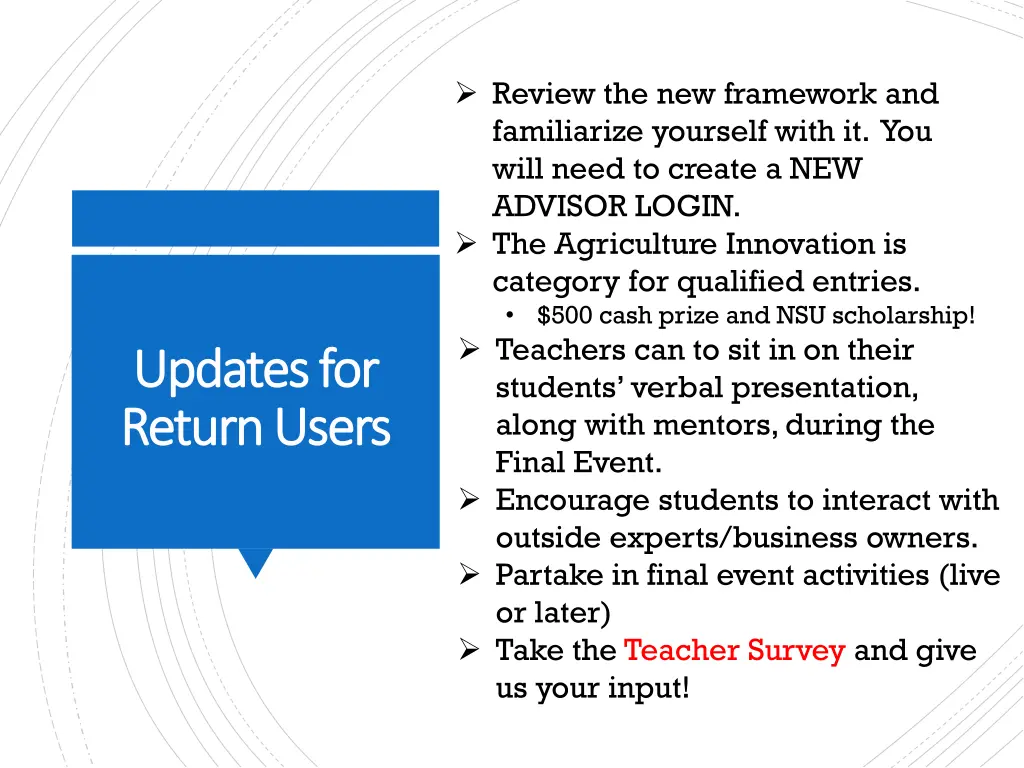 review the new framework and familiarize yourself