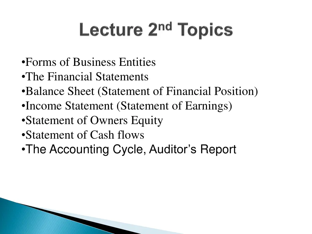 forms of business entities the financial
