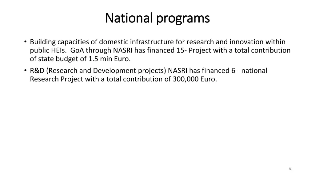 national programs national programs
