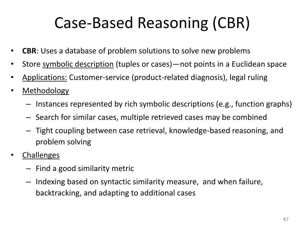 case based reasoning cbr