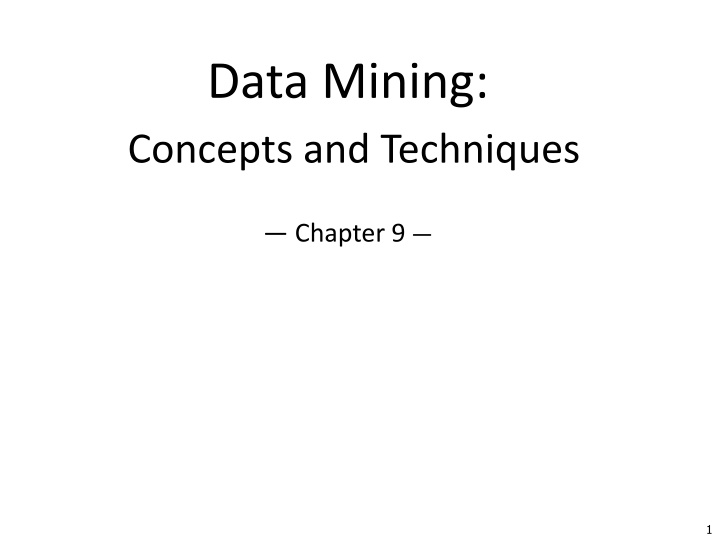 data mining concepts and techniques