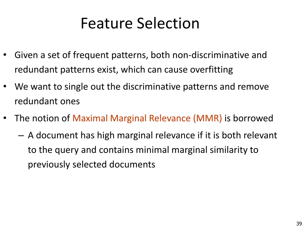 feature selection