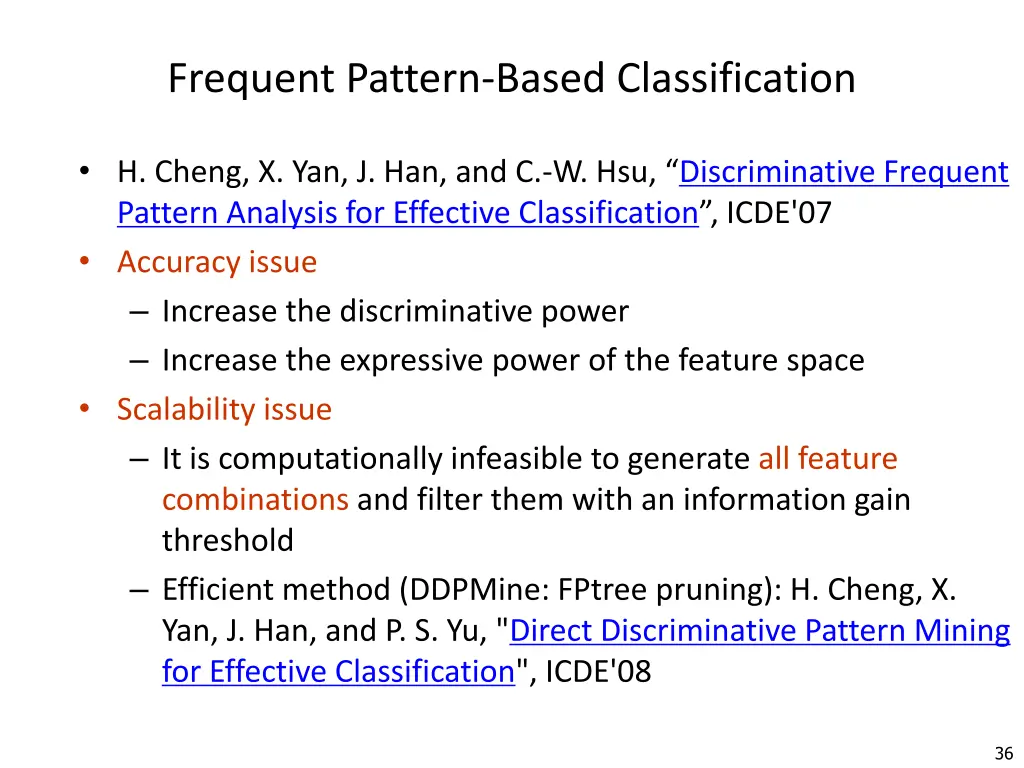 frequent pattern based classification