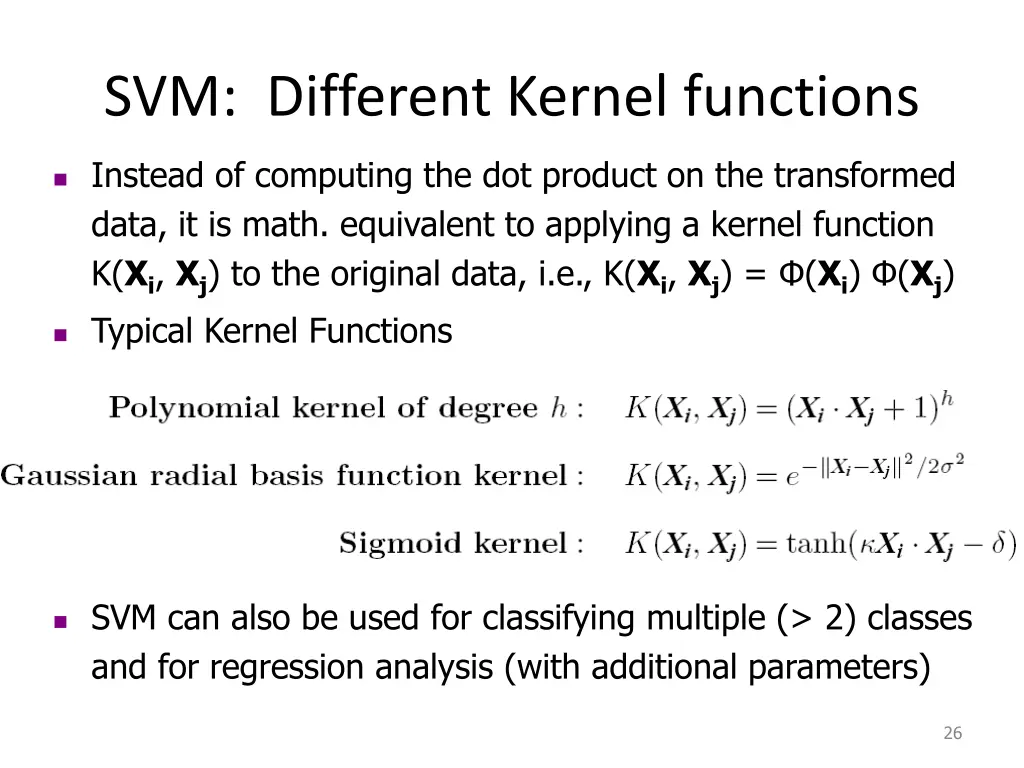 svm different kernel functions
