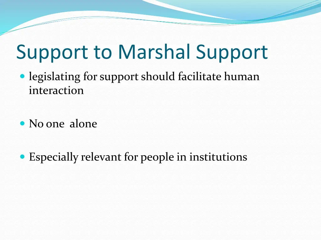 support to marshal support