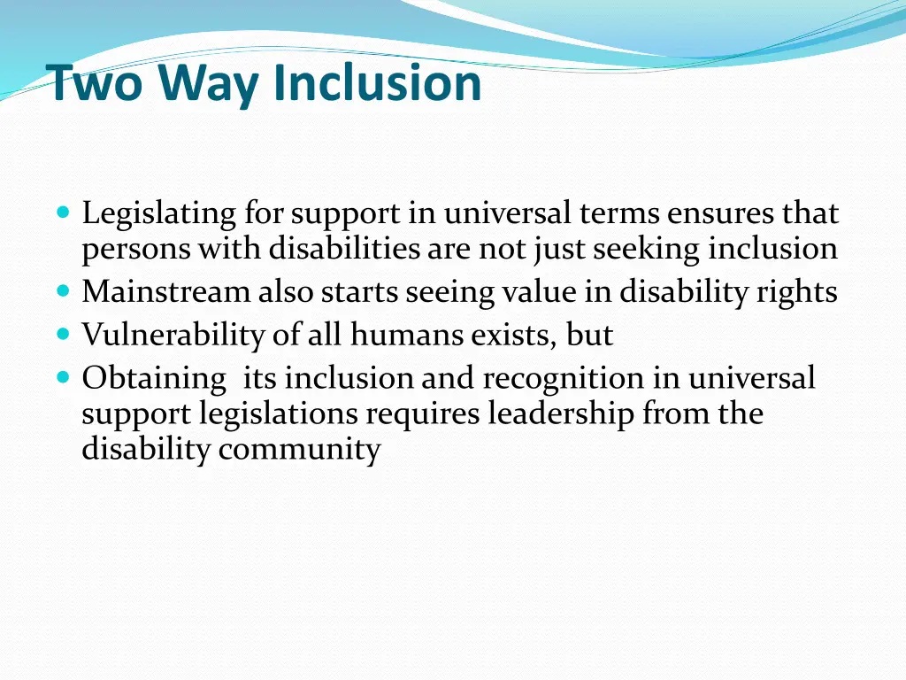 two way inclusion