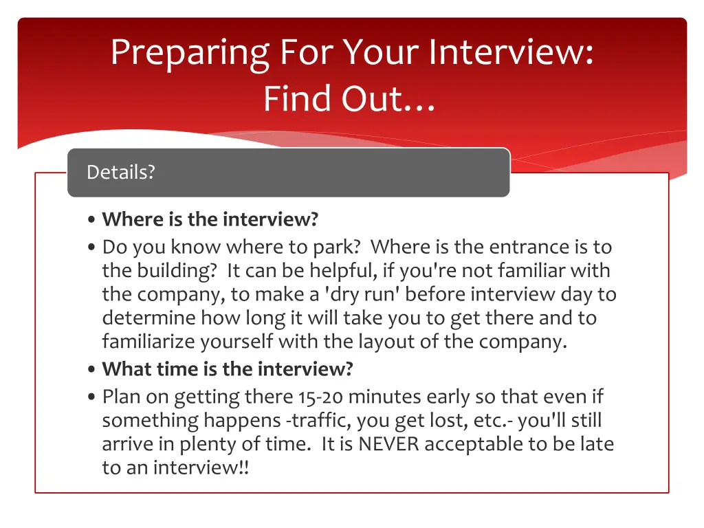 preparing for your interview find out 1