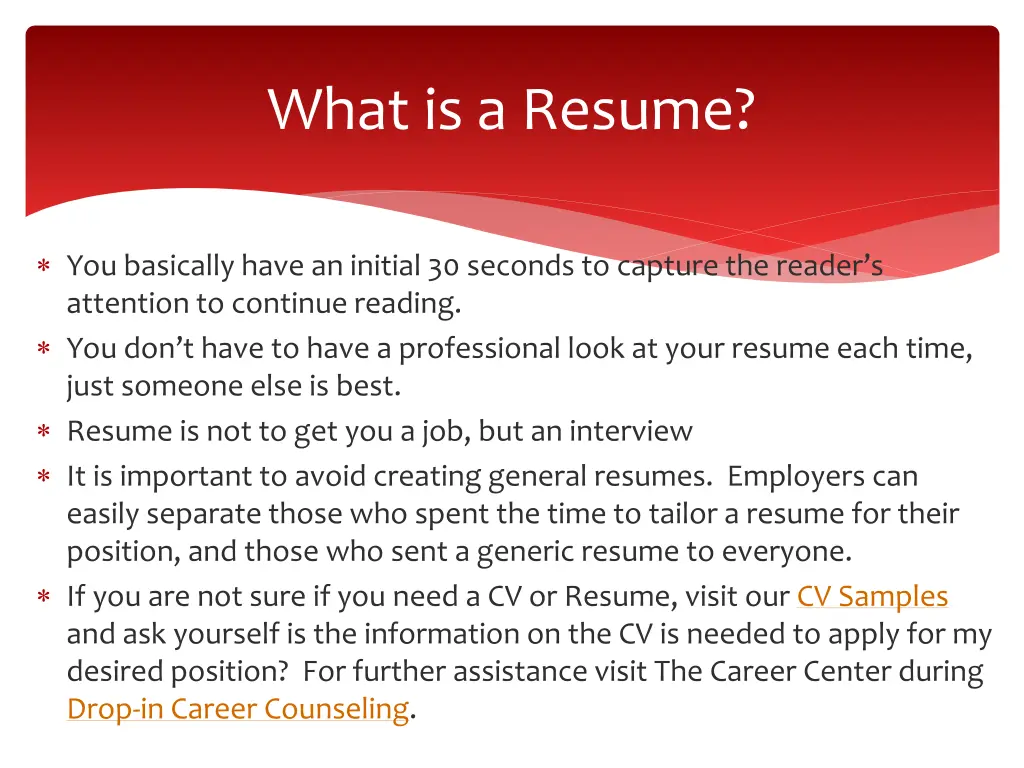 what is a resume 1