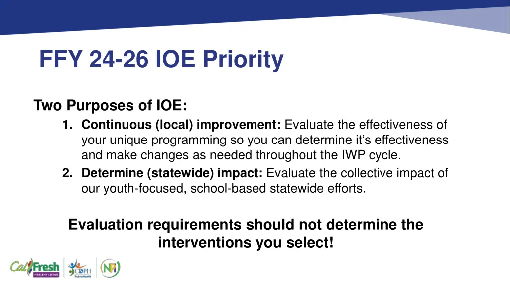 ffy 24 26 ioe priority