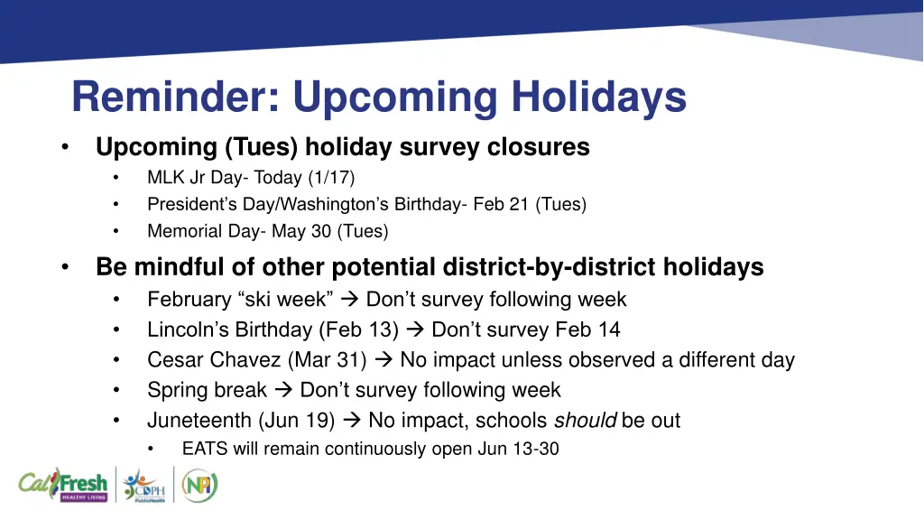 reminder upcoming holidays upcoming tues holiday