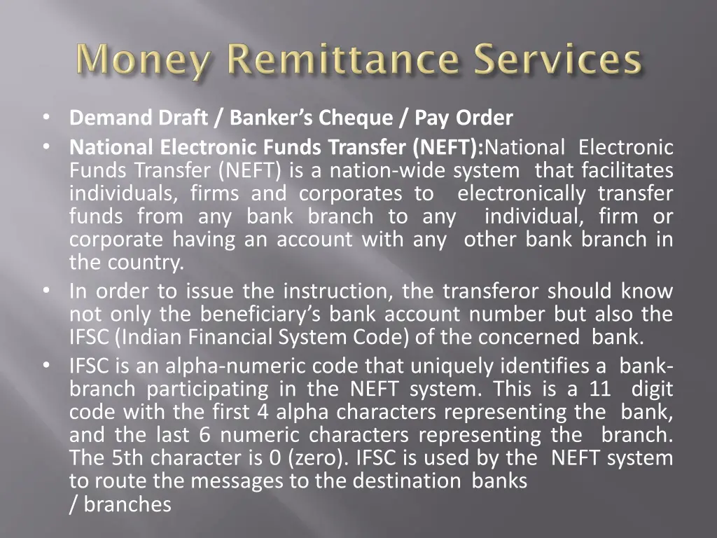 demand draft banker s cheque pay order national