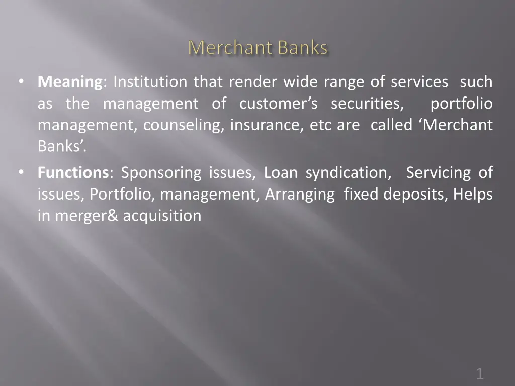 meaning institution that render wide range