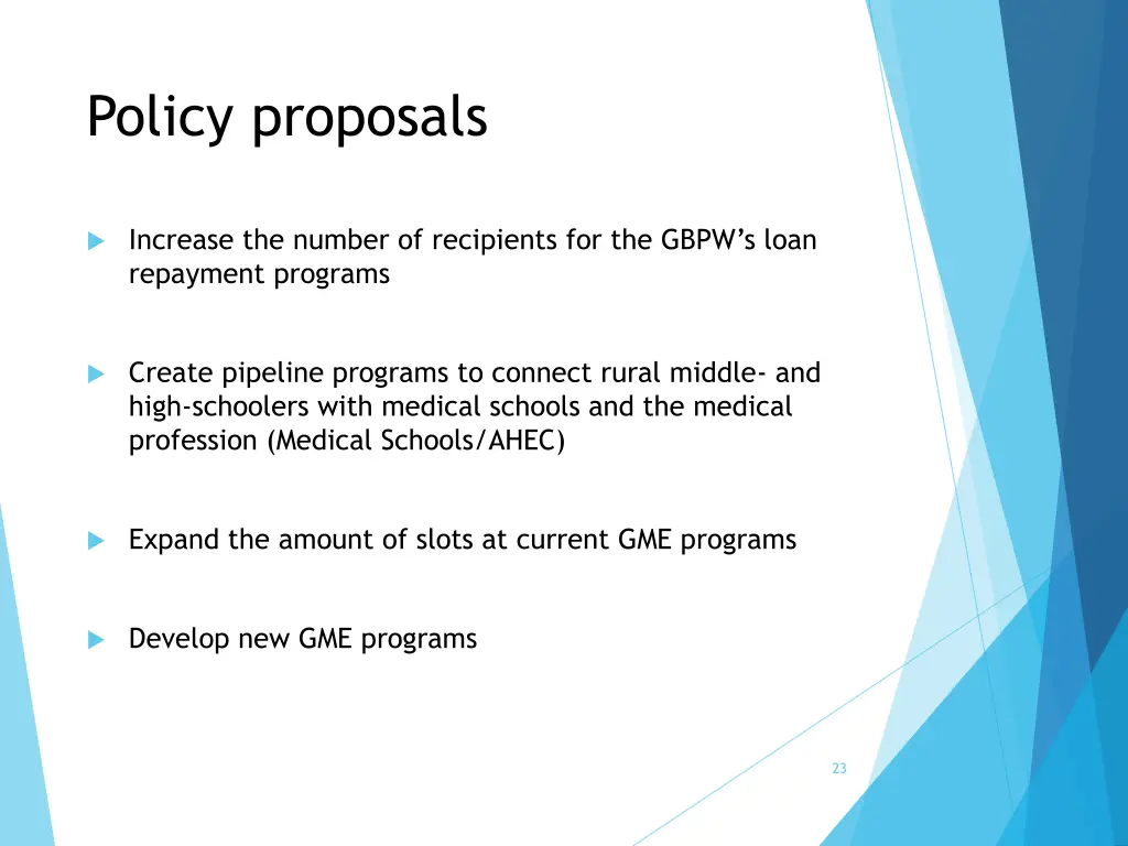 policy proposals