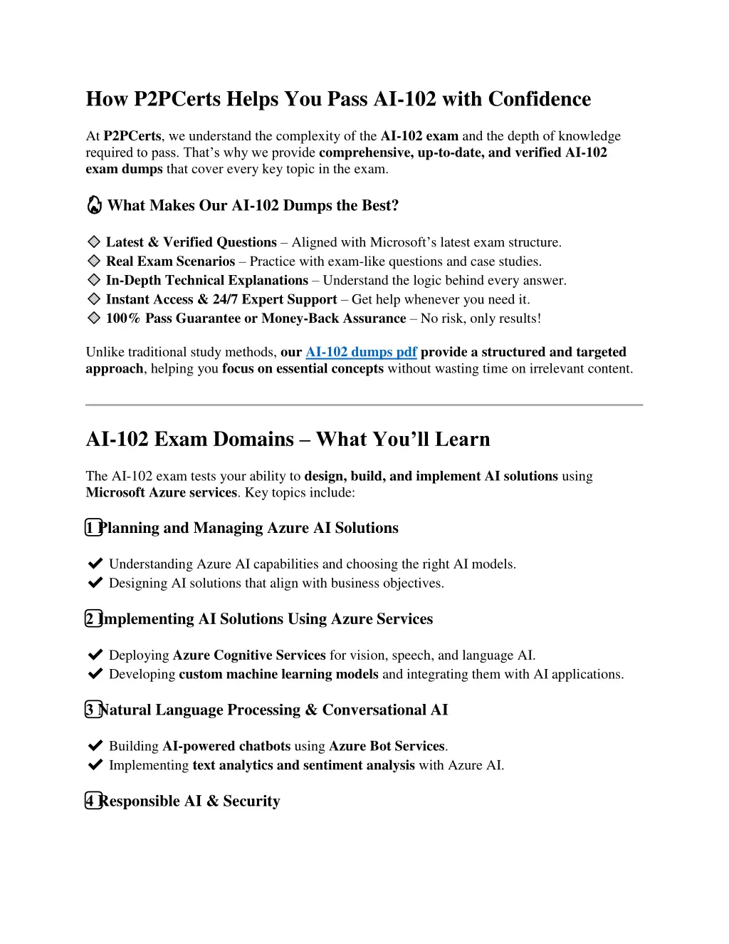 how p2pcerts helps you pass ai 102 with confidence