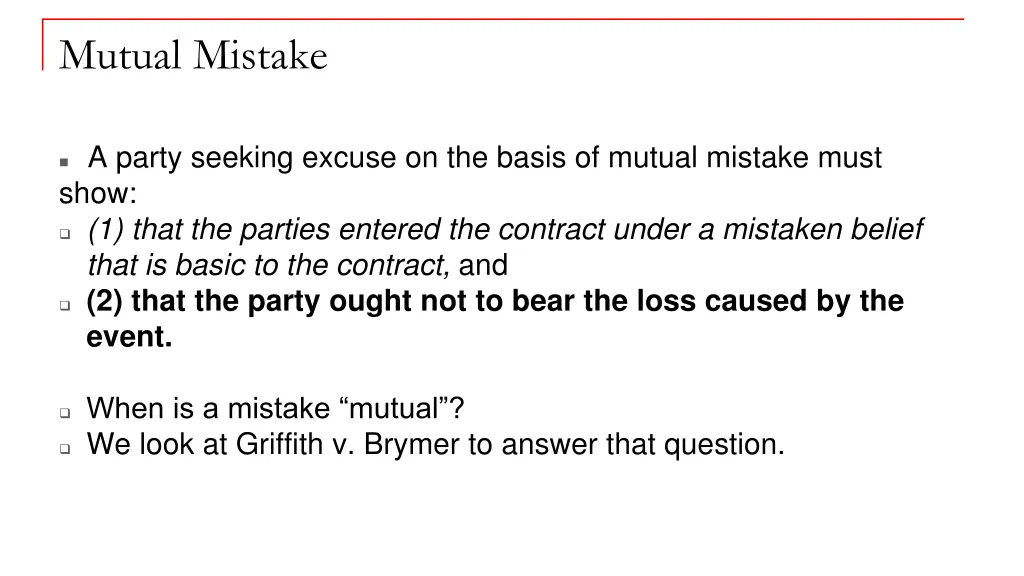 mutual mistake 1