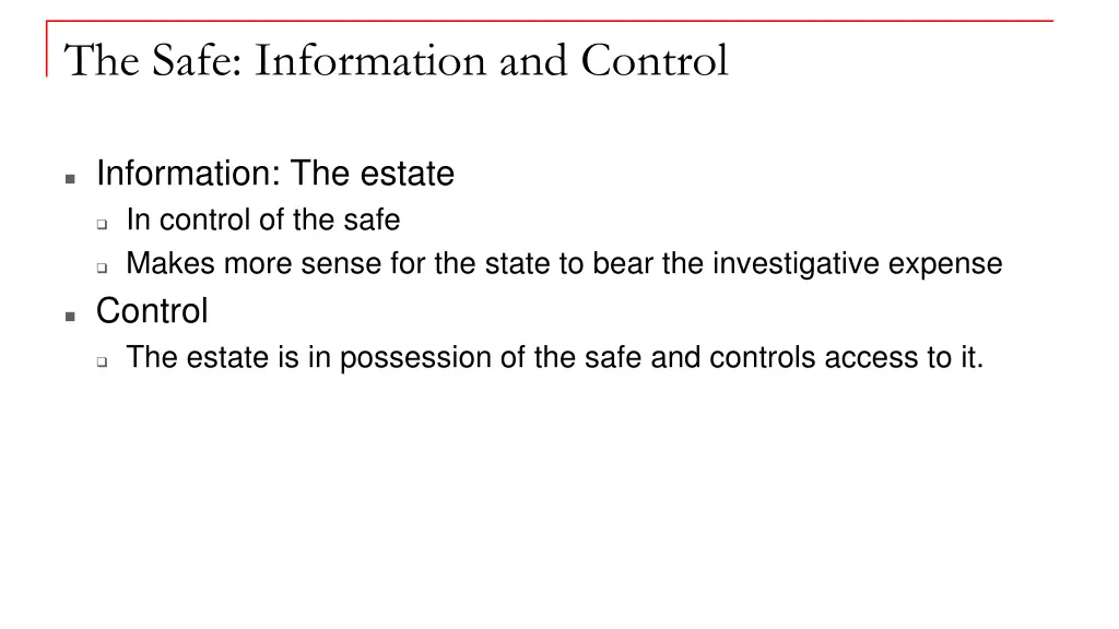 the safe information and control