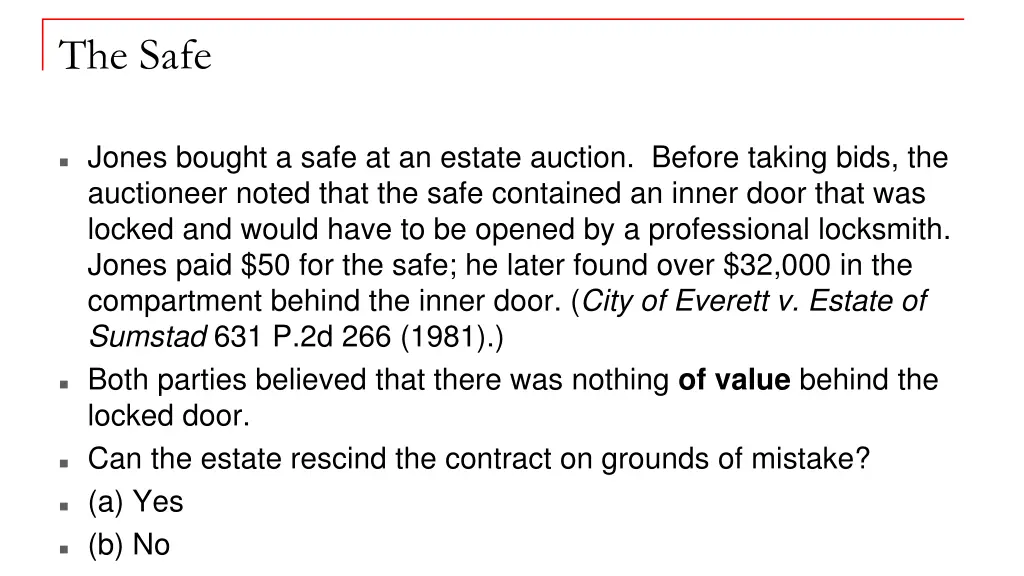 the safe
