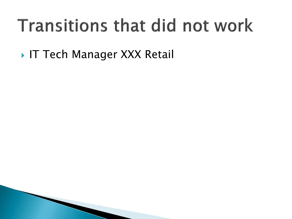 it tech manager xxx retail