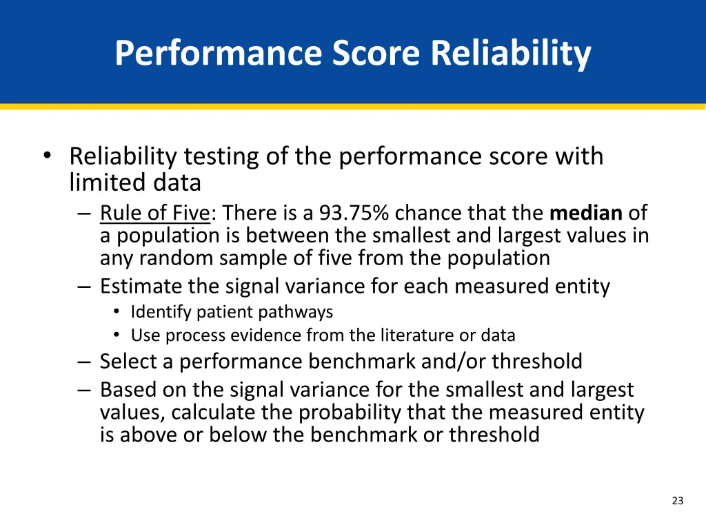 performance score reliability 3