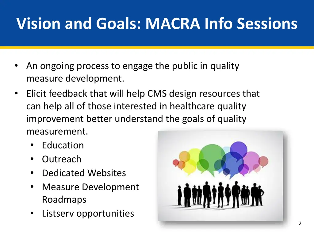 vision and goals macra info sessions