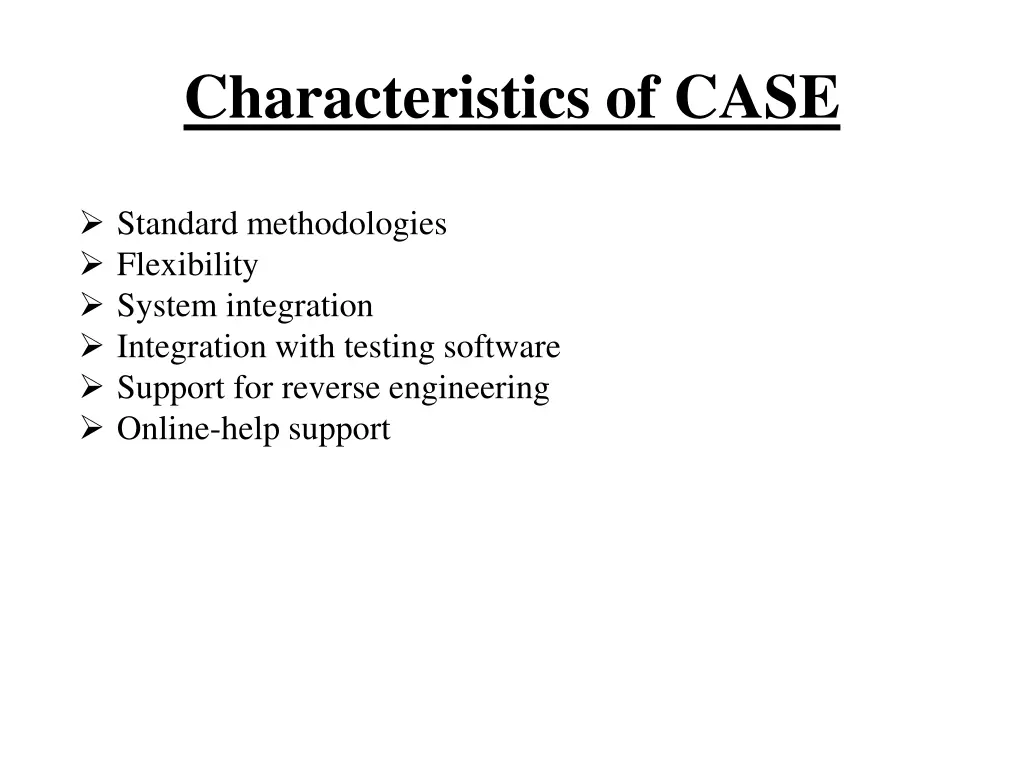 characteristics of case