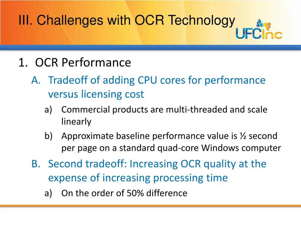iii challenges with ocr technology